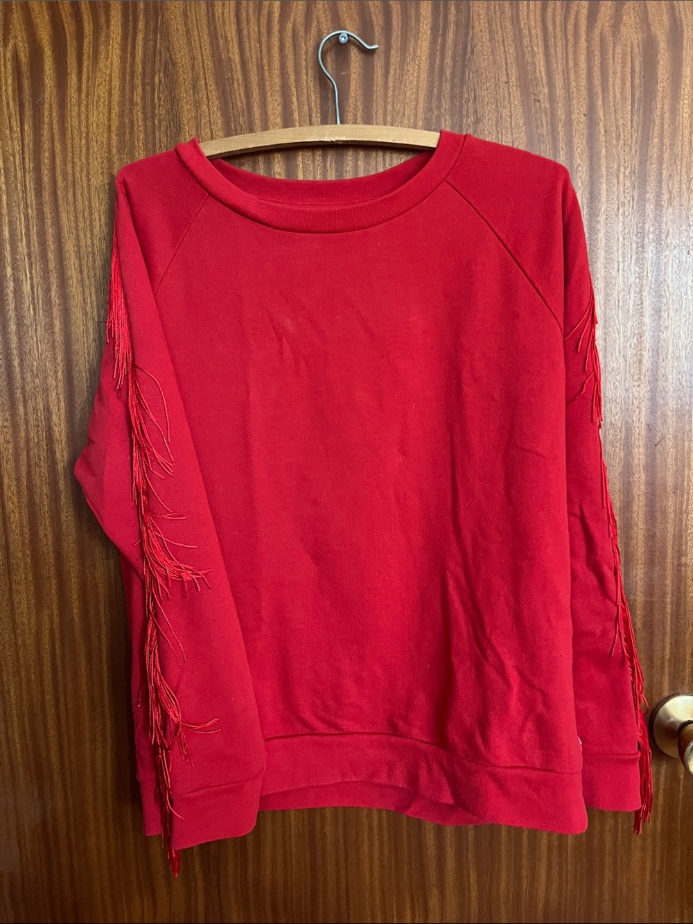 Levi's Red Fringe Sleeve Sweatshirt - Women’s Size Small